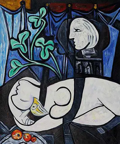 Akt mit grünen Blättern und Büste (Nude, Green Leaves and Bust) Pablo Picasso